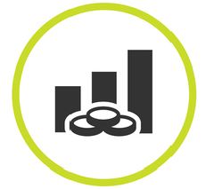 image of bar graph and coins depicting using the right amount of capital from dealer floor plan providers